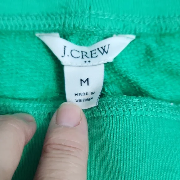 J. Crew Heritage Cotton Fleece Jogger Pants Green - Medium - Picture 5 of 8